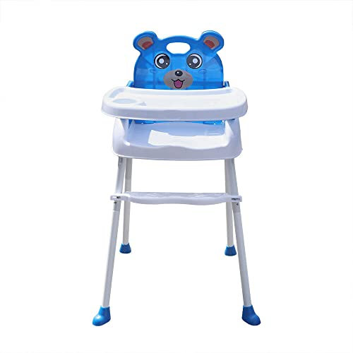TRIEBAN Hochstuhl Baby Kinderstuhl Plastik, 4-in-1 Kinderhochstuhl Essstuhl Baby Hochstuhl ab 6 Monate, Kinder Hochstuhl Sitz Höhenverstellbar, Kinderstuhl Esstisch Kinder Stuhl (Blau)