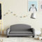 Homgoday Kindersofa Grau 70 x 45 x 30 cm aus Kunstleder, Schlafsofa Wohnzimmer Schlafsofa Modernes Sofa N1