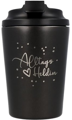 Spruchreif | Thermobecher mit Deckel | Edelstahl Isolierbecher | Thermobecher für Unterwegs | Heiß-/Kaltgetränke | Alltags Heldin