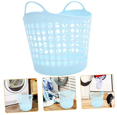 CHILDWEET Cesto De Ropa Portátil Cesta De Baño De Plástico Cestas De Lavandería Compartimientos De Almacenaje Canasta Para Ropa Largo Bandeja De Almacenamiento Pe De Plástico