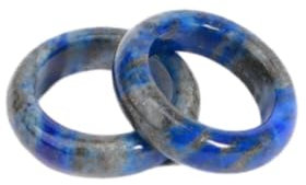 Steinringe – Naturstein-Kreisring, rosa Quarz-Bergkristall-Ringe für die Herstellung von DIY-Anhänger-Halsketten-Schmuck, Mann und Frau, Lapislazuli, Bohrungsgröße 19 mm