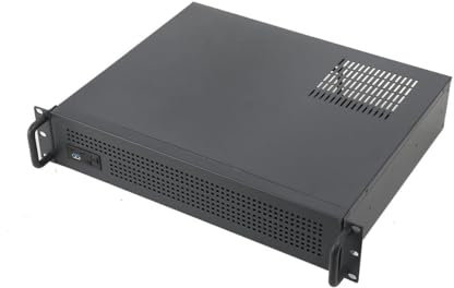 Lfhelper 14 Rack Server Gehäuse 2U / 2HE -14 Zoll Rackmount Server Gehäuse - Micro ATX und mini ITX - 35cm tief - schwarz