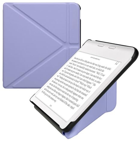 kwmobile Étui Compatible avec Kobo Libra Colour Coque - Étui à Rabat magnétique Tablette eReader Similicuir - Lavande