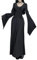YINGWIN Women's Slim Long Dresses Dark Style Pleated Design V-Neck Vintage Evening Dress Gothic Witch Sleeve Maxi Dresses