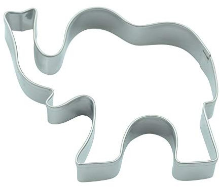 BekkiB - Ausstecher Elefant - ca. 7 x 5,6 cm - Spülmaschinengeeignete Elefanten-Ausstechform aus Edelstahl - Zum Backen von Plätzchen - 8075