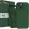 EYDELE Quadrupla Protezione per iPhone 13 - Case Rigido | Fodera in Microfibra | Custodia Silicone Anti Impronta - Cover Verde abete