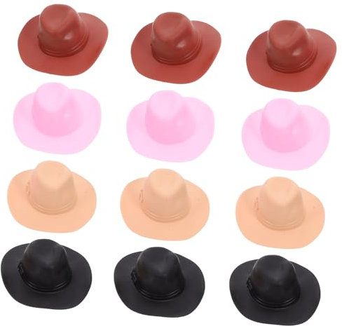 TOYANDONA 12stücke Teiliges Miniatur Hüte Für Puppen Bastelbedarf Kleine Hüte Für Puppenhäuser Geburtstag Und Festtagsdekoration Leichte Und Realistische Accessoires
