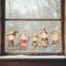 Wandtattoo Loft Fensterbilder Weihnachten mit 5 Elfen und Schneeflocken – Wiederverwendbar – A2 Bogen, 42 Sticker – Weihnachstdeko Fenster Kinderzimmer, Weihnachtsbilder Fenster, Fensterbild Winter
