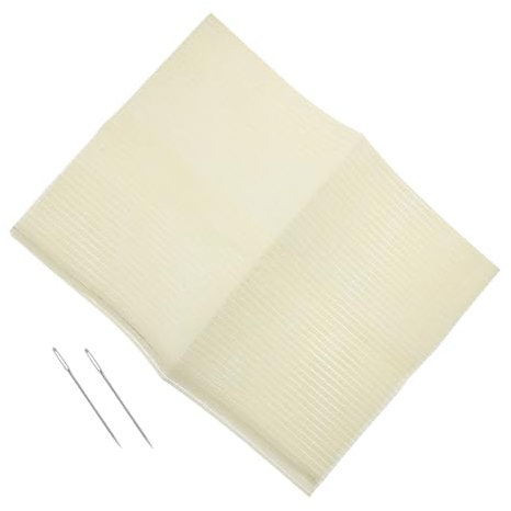 Operitacx 1 Juego material de punto de cruz tela de rejilla de bordado mallas punto de cruz tela de bordado de cruz Tapiz de bordado proyecto de bordado telas de bordado Metal Beige