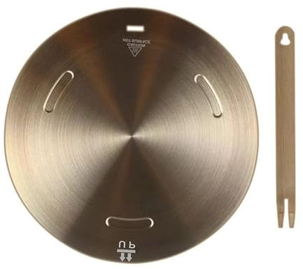 Induction Hob Converter Plate, Lifenergric Induction Adapter Plate Heat Diffuser for Kitchen Worktop with Removable Handle, 20cm