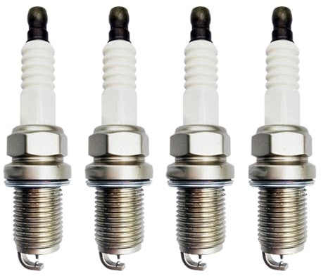 TKDCKF drehmomentschlüssel zündkerzen Auto 4 Stück 7700500168 Zündkerze, kompatibel mit Renault Clio II 1998, kompatibel mit Kangoo 1997 1.0L 1.2L 1.4L 1.6L Laguna I 1.6 L 1997–2001