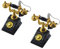 Alasum 2pcs Mini Phone Model for Retro Phone Decor Vintage Telephone Model Ornament for Miniature House