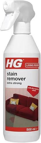 HG Stain Remover Extra Strong 500ml, Fast Acting Carpet and Upholstery Cleaner Spray, Deep Cleaning Solution for Wine, Coffee, Grease, Mud, and More Red - 1 Pack