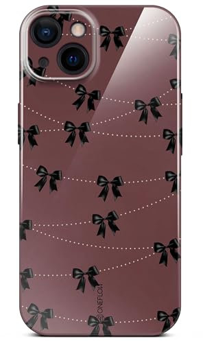ONEFLOW Coque de protection pour iPhone 13 avec motif design, coque de protection pour téléphone portable avec protection de l'appareil photo, coque fine imprimée pour téléphone portable - Nœuds