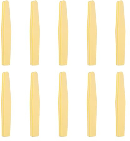 sourcing map 10pcs Nail Files and Buffers, 100/180 Grit Double Side Sponge Buffing Nail File for Professional Manicure Acrylic Nails, Natural Nails, Yellow
