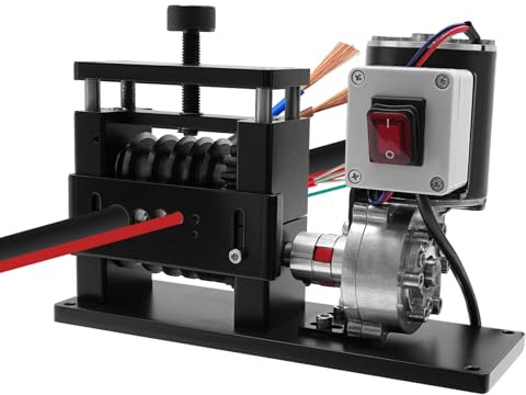 Loobiiny Elektrische Kabelabisoliermaschine 90W FüR 3.4-17mm Abisoliermaschine Mit 6 KanäLe V-FöRmige Abisolierwerkzeug Wire Stripping Machine Von KupferdräHten 1m/Min Abisolierzange