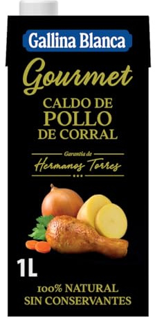 Gallina Blanca Caldo Gourmet de Pollo, 1L (Paquete de 6)