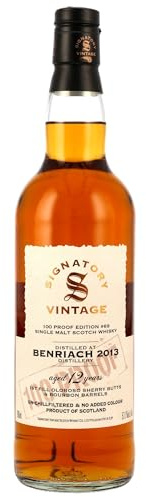 Benriach 2013 Signatory Vintage 100 Proof Edition Single Malt Whisky (1x0,7l)