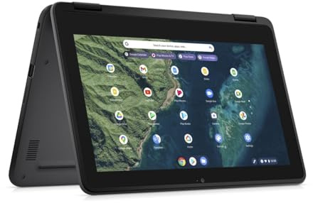 Dell Chromebook 3110, portátil 2 en 1, pantalla HD de 11,6, sin pantalla táctil, procesador Intel Celeron N4500, 4 GB de RAM, SSD de 32 GB, teclado QWERTY US, Chrome OS (Reacondicionado)