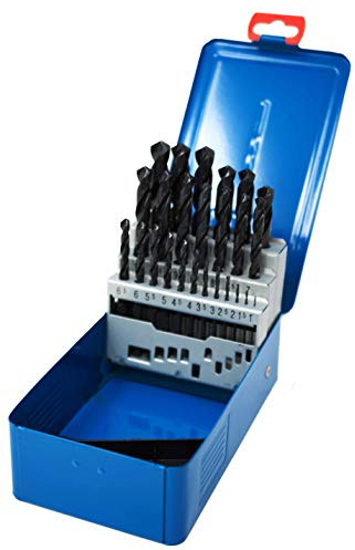 Presto 09522M25 Elite High Speed Steel Split Point Jobber Drill Set, 1mm-13mm Diameter, 1.0mm Increments, 25 Piece