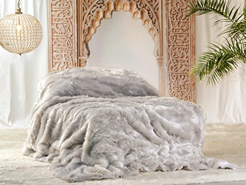 Wohnen & Accessoires Felldecke, Webpelzdecke Zobel grau 260x300
