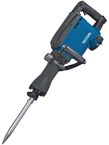 TECTOOL Abbruchhammer TDH 1700 – 1700 W I 50 Joule Schlagkraft I 2000 U/min I D-Handgriff mit Soft-Grip I Inkl. Koffer & Meißel-Set