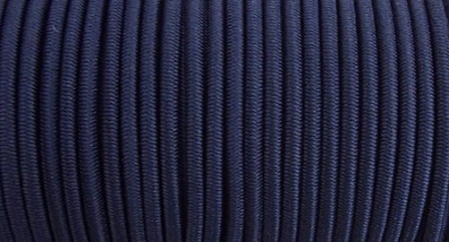 5 m elastische Kordel/Gummikordel dunkelblau 2 mm