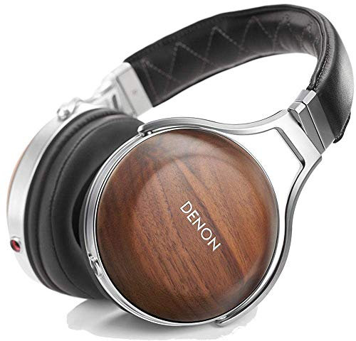 Denon AH-D7200 Over-Ear Hi-Res Headphones, Walnut Housing - Brown (Renewed)