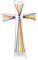 Glas Kreuz Wandkreuz aus Fusing Glas Design - Regenbogen