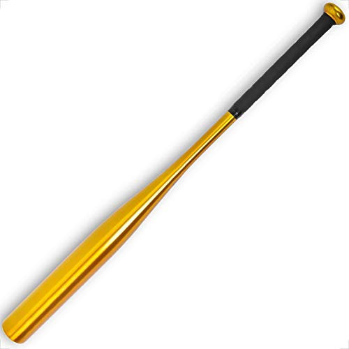 Baseballschläger, Baseball Schläger Aluminiumlegierung Baseballschläger Alu mit Gummigriff 32 (Gold Kein Logo)