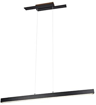 Trio Leuchten LED Pendelleuchte Belfast 375510432, Metall Schwarz matt, inkl. 44 Watt LED, Switch Dimmer