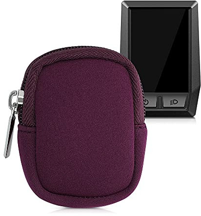 kwmobile Tasche kompatibel mit Bosch Kiox/Kiox 300 - E-Bike Computer Neopren Hülle - Schutztasche Brombeere