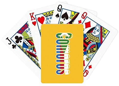 Juego de cartas mágicas con nombre de la bandera del país de Comoras