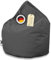 PATCH HOME Patchhome Sitzsack Tropfenform mit Reißverschluss Nachfüllbar - für In & Outdoor - mit Styropor Füllung 3 Größen erhältlich XXL - Höhe 115cm, Durchmesser 95cm Anthrazit