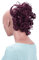 CAISHA Haarteil Haargummi Lena Hochsteckfrisuren Brautfrisuren Voluminös Gelockt Unordentlich Dutt Kunstfaser DM17cm Weinrot G16L