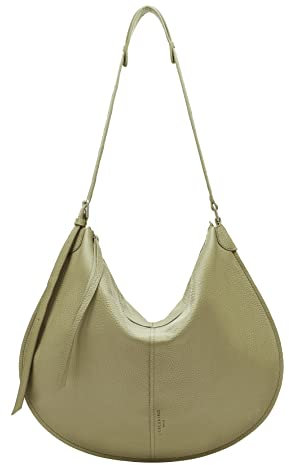 Liebeskind Berlin Damen Naomi Heavy Pebble Hobo L, Princess Green, Large (HxBxT 41.3cm x 51.7cm 0.5cm) EU