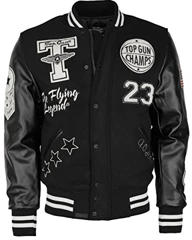 Top Gun Herren Collegejacke Tg20213031 Black,M