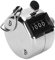 2 Stück Metall Hand Tally Counter 4-stellige Tally Counters Mechanischer Palm Counter Clicker Counter Handheld Pitch Click Counter Number Count für Row, People, Golf, Lap & Knitting, Silber Schalter