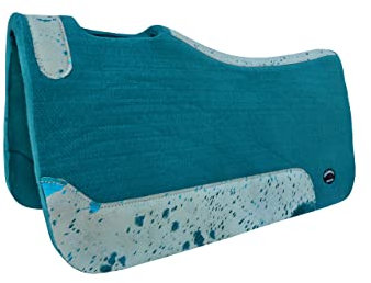 CHALLENGER Horse 39232TL Western-Schabracke aus Wollfilz, 81,3 x 76,2 cm, Blaugrün