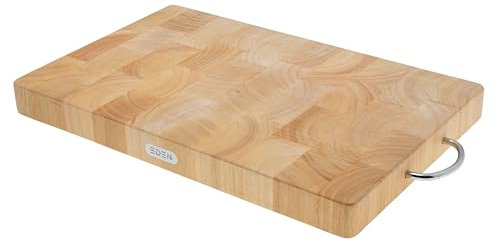Eden Quality Holzschneidebrett EQP001 Praktisches Schneidebrett zum Schneiden, Wiegen und Hacken