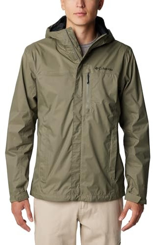 Columbia Pouring Adventure Jacket, Veste De Pluie Imperméable Homme, Stone Green, Taille S
