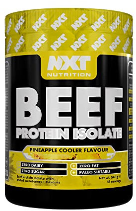 NXT Beef Protein Isolate 540g - High Protein Powder in Natural Amino Acids - Paleo, Keto Friendly - Dairy and Gluten Free | 540g (Pineapple)