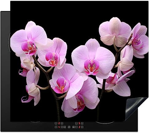 KitchenYeah© Copri Piano Cottura 60x52 cm Coprifornelli Tappetino per Induzione Fornello Tutto per la Cucina Orchidea - Fiori - Rosa - Flora