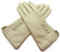 TheGloveHut Damen Echtes Weiches Leder Handschuhe Vollständig Gefüttert (Creme, Klein 6.5 )