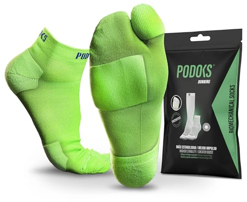 PODOKS® Laufsocken Kurz Damen und Herren | Sport-Kompression & Gezielte Polsterung | Lindert Plantarfasziitis | Geeignet für Running Socks, Trail und alle Sportarten