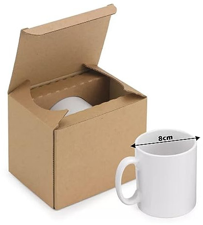 MUG POSTAGE BOXES - Strong Crash Lock Cardboard Postal Shipping Cup Gift Box (25)