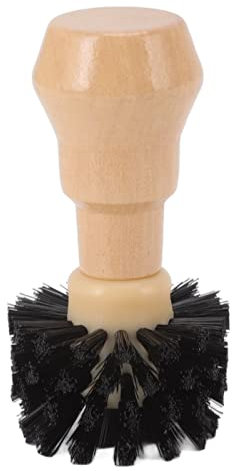 Coffee Grinder Brush, Professional Coffee Tamper Cleaning Brush, Portafilter Cleaning Brush, Portable Coffee Tamper Cleaning Brush with Wooden Handle for Kitchen Coffee Machine