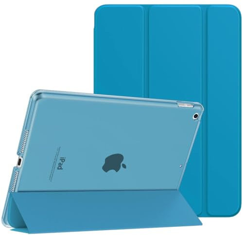 MoKo Schützhülle Kompatibel mit Neu iPad 9. / 8. / 7. Generation (2021/2020/2019), Tablethülle mit Ständer Matt Rückseite Auto Schlaf/Aufwach Funktion für iPad 10,2 Zoll, Hafenblau