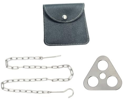 1 Set Portable Camping Tripod Set, Stainless Steel Campfire Cooking Accessories with Adjustable Chain Hanger Hook