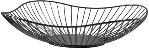 Vintage Style Large Wave Shape Iron Wire Fruit Bowl - Countertop Metal Fruit Basket